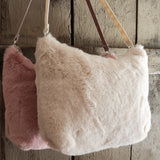 Pink eco fur bag GN27380