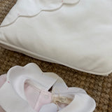 Asciugamano da bagno telo quadrato inserto piquet ricamo rosa DY02 BabyGi