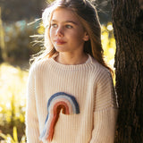 Maglione Magil panna con arcobaleno IN27020