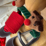 Cerchietto LAB rivestito in velluto con renne