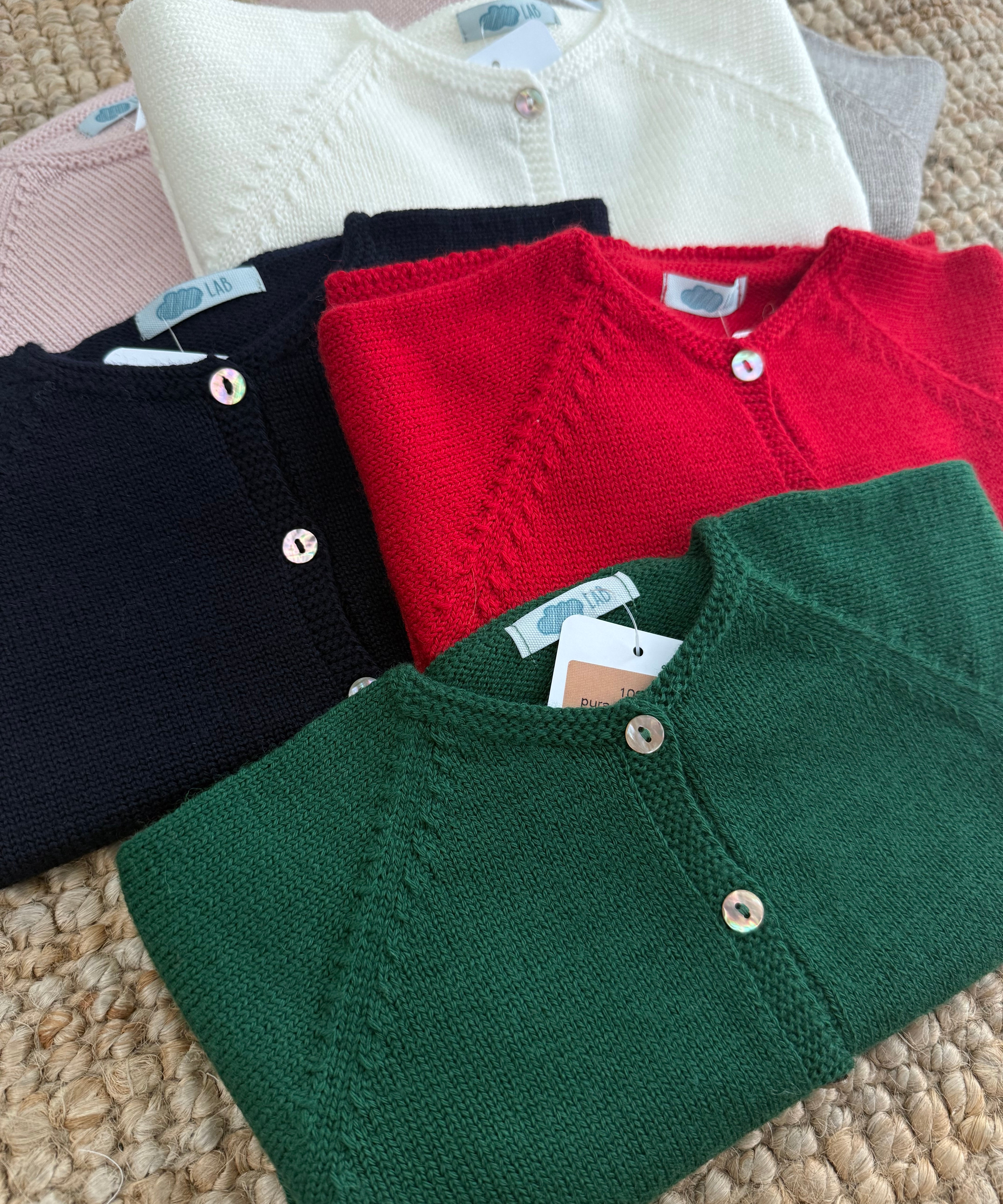 Cardigan girocollo rosso Mi Lucero x LA NUVOLA LAB 24064