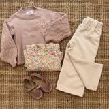 Pantalone gaucho Magil velluto a coste latte IN25063