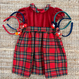 Abito LAB tartan e velluto