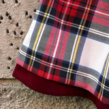 Gonna LAB reversibile tartan e velluto