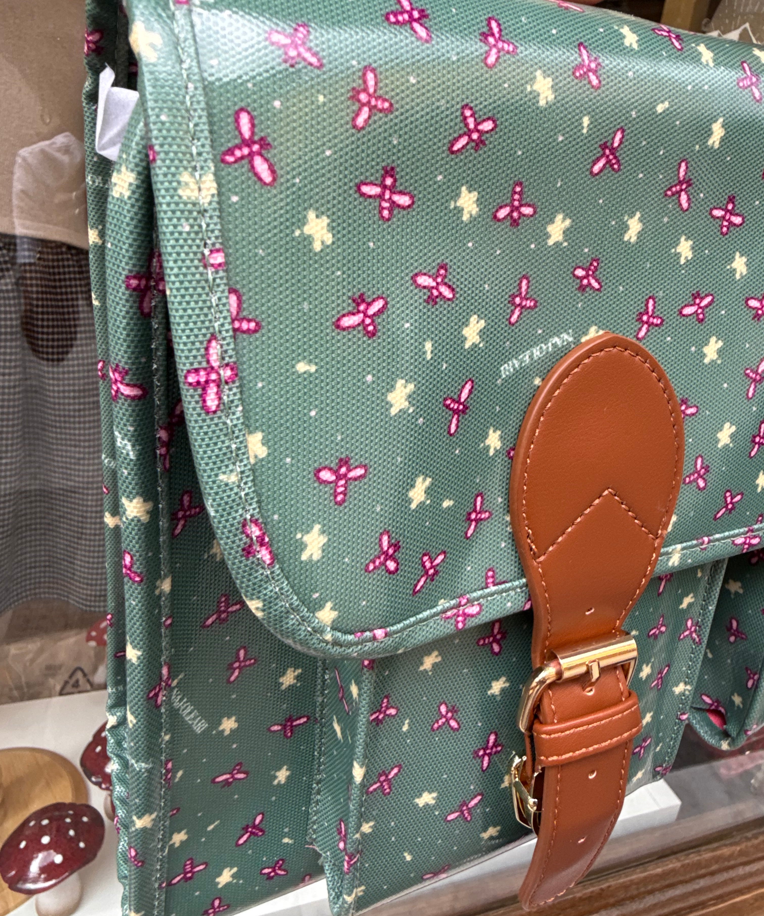 Borsa cartella grande con tracolla ottanio fantasia apine Naj-Oleari