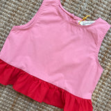 Top bicolor rosso e rosa Compania Fantastica 11421