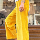 Pantalone donna in velluto a coste mostarda Mariella Ferrari