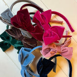 Cerchietto LAB in velluto con maxi fiocco doppio