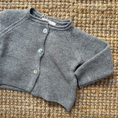 Cardigan links misto cashmere grigio Malvi FCCI118GFLL