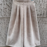 Pantalone palazzo LAB Ginny in velluto a microcostine sabbia con pences
