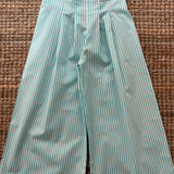 Pantalone Ginny LAB riga bianco e tiffany