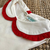 Polo LAB Sara colletto frill rosso