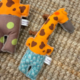 Pupazzo GIRAFFA mis. piccola - Tessuti e Vissuti capsule x LANUVOLALAB