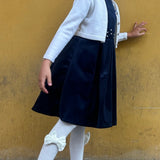 Collant calze fiocco in velluto 2049