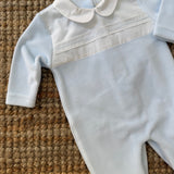 Tutina in ciniglia azzurra con ricami BGP51 BabyGi