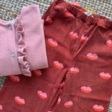 Pantalone Compania Fantastica velluto a costine fantasia bocche 11411