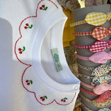 T-shirt LAB mezza manica ricamata a mano cappe e ciliegie