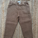 Pantalone tabacco in lino Mariella Ferrari PNC3