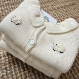 Cardigan colletto frill latte Mi Lucero x LA NUVOLA LAB I25273