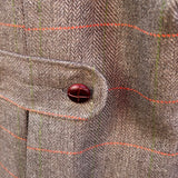 Cappotto quadro marrone I259c