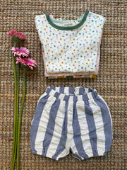 T-shirt mezza manica fiori base latte Pigeon 26SHOSA