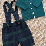 Cardigan scollo V misto cashmere verde pino Mariella Ferrari MGM11