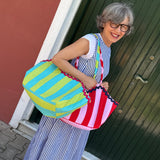 Maxi borsa LAB rigoni lime e tiffany + maxi serpentina
