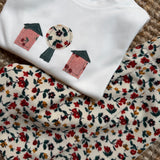 T-shirt LAB con patch casette fantasia