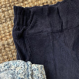 Pantalone palazzo in velluto blu a coste Malvi F25M041PNVS
