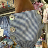Coulotte bloomers LAB righine blu e bianco