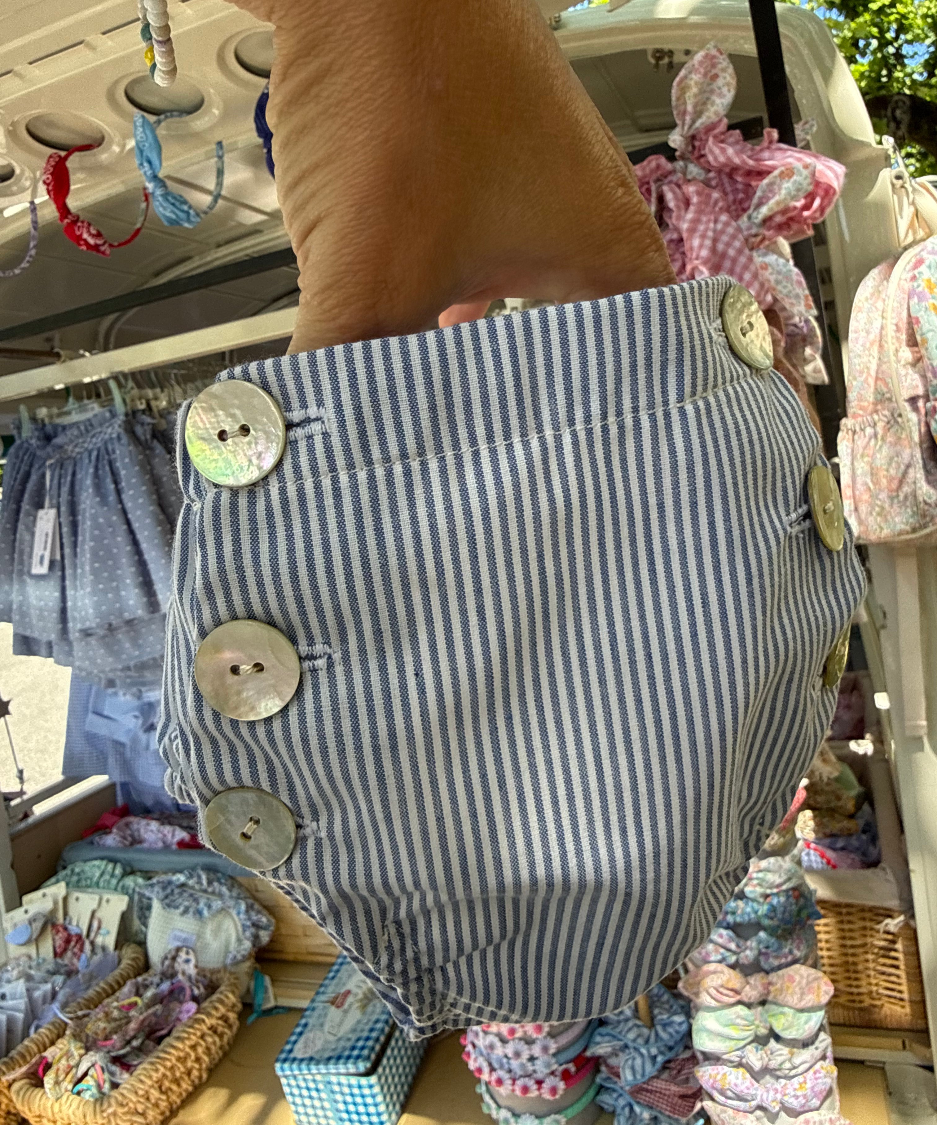 Coulotte bloomers LAB righine blu e bianco
