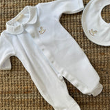 Tutina in ciniglia con cavallino a dondolo azzurro RH53G BabyGi