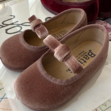 Ballerine in velluto rosa con fiocco Batilas 163051