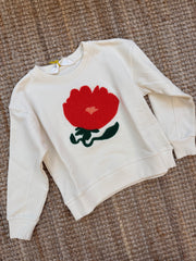 Felpa fiore ricamo fluffy Compania Fantastica 42423