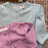 Cardigan lavorazione pointelle verde salvia Pigeon 26POIC