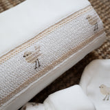 Newborn Blanket Chenille White Embroidered Birds DBI2411024