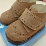 Suede leather shoes strap sand B2138