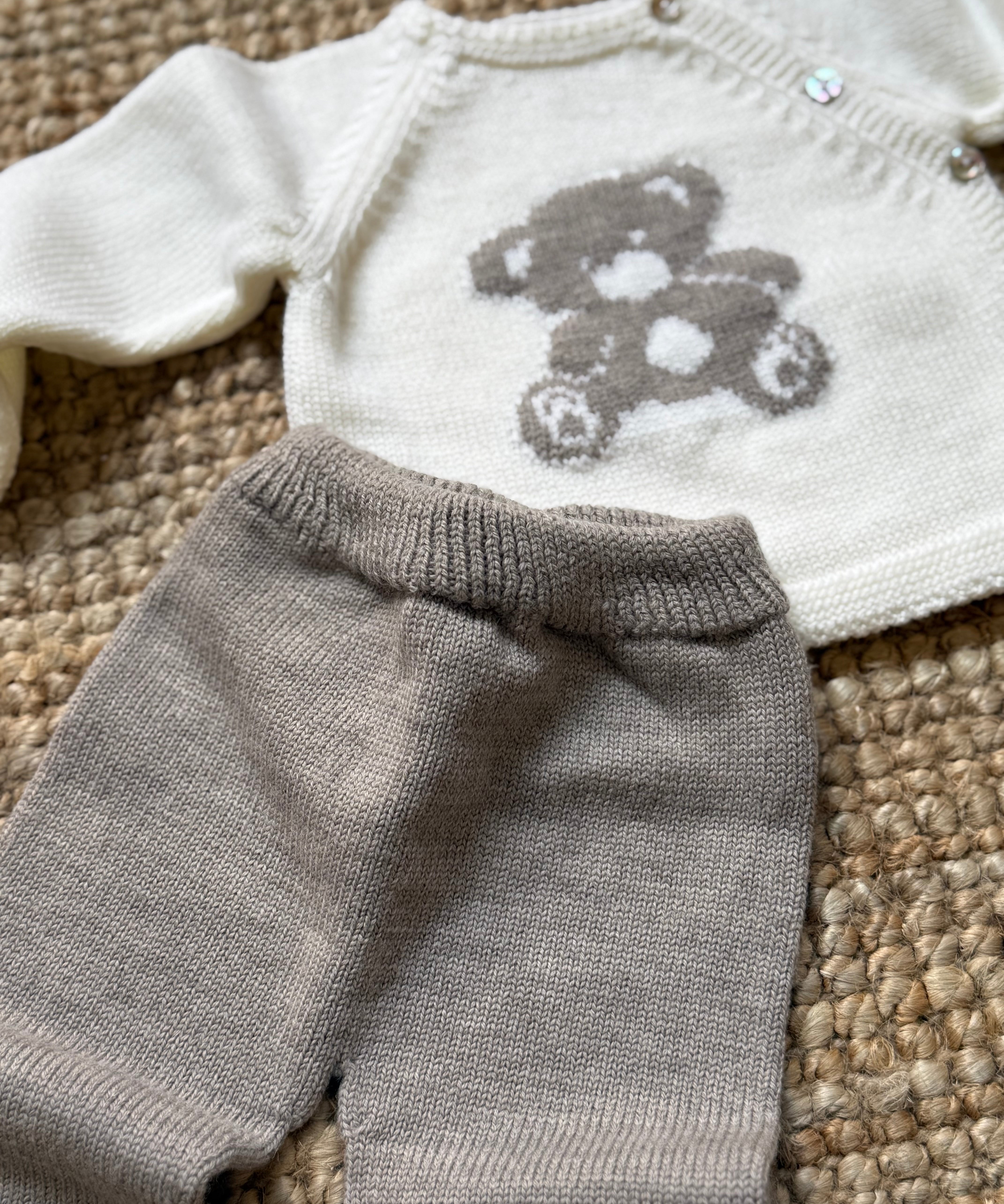 Completo spezzato newborn orsetto Mi Lucero x LA NUVOLA LAB 26276 24067