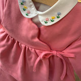 Body LAB newborn colletto ricamato tulipani