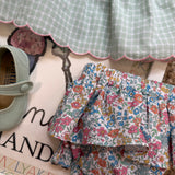 Completo top quadretto + bloomers fiorellini Malibu Deolinda DBV26313