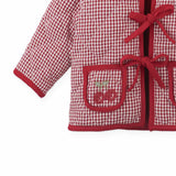 Giacca newborn vichy con ricami Gingersnaps IGCO0005