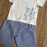 Bermuda vichy bianco e blu La Mascot 55/2303717