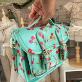 Borsa cartella piccola con tracolla tiffany con ciliegie Naj-Oleari