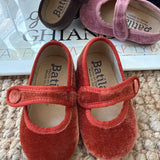 Ballerine in velluto caco con bottone Batilas 17351
