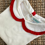 Polo LAB Sara colletto frill rosso