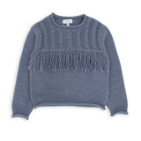 Sugar paper sweater with fringes GN27000