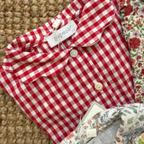 Camicetta vichy rosso e bianco 722 247 Pepecè