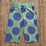 Pantalone palazzo maxi pois blu e verde 25JERTGBL