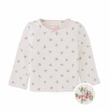 T-shirt newborn cannetè fiorellini Gingersnaps IGTS0652