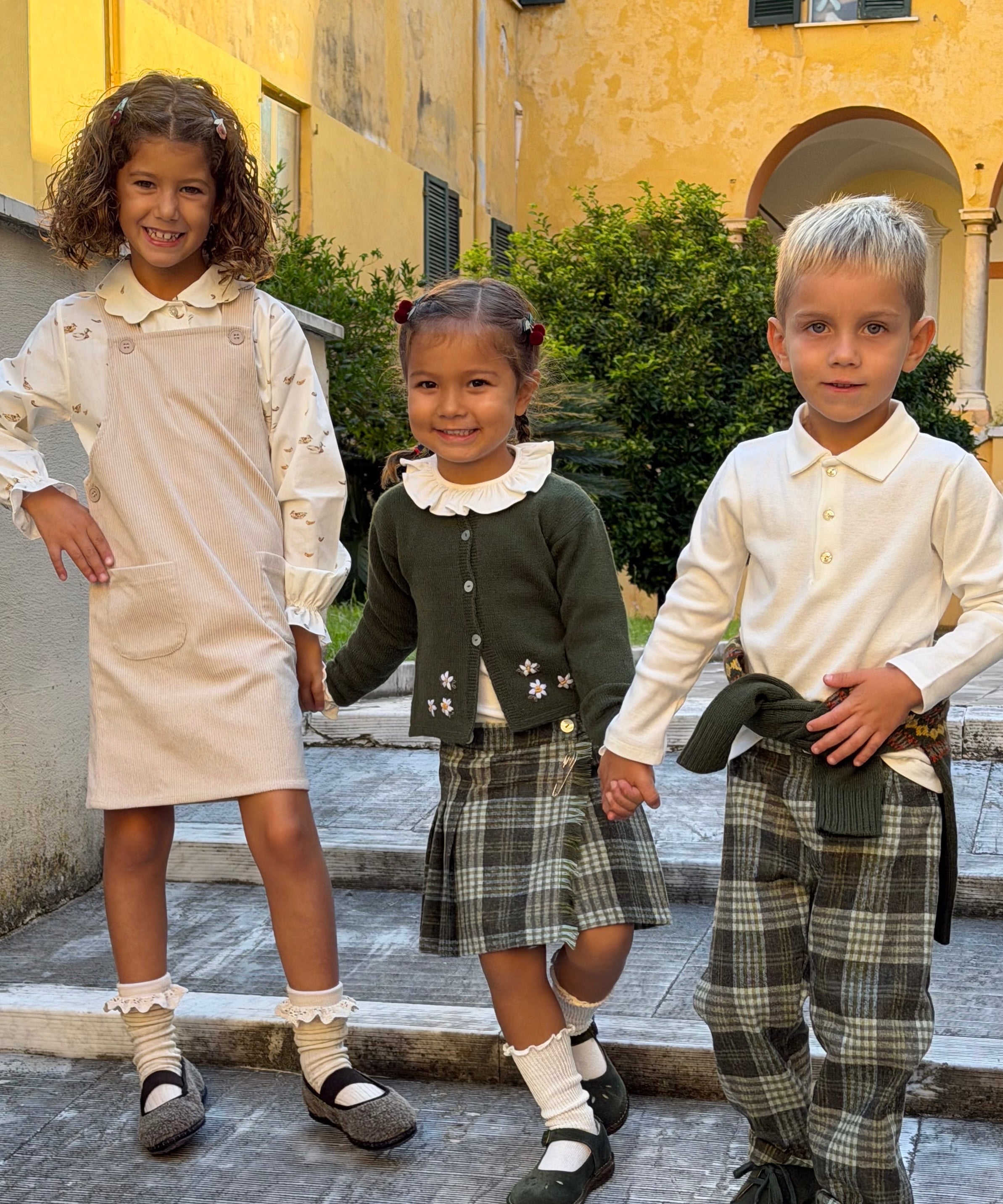 Pantalone con pences tartan verde Mariella Ferrari PTG7